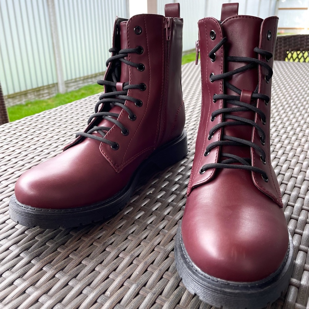 Women’s Purple Combat Boots